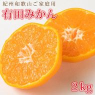 【ご家庭用訳あり】紀州有田産濃厚完熟温州みかん 約2kg【2025年11月下旬以降発送】【先行予約】AN054