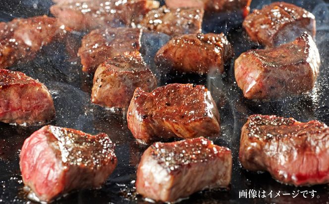 【全6回定期便】【 セット 】A4ランク 糸島 黒毛和牛 ヒレ肉 サイコロステーキ 300g / 博多和牛と糸島華豚入り手作り生ハンバーグ130g × 3個 糸島市 / 糸島ミートデリ工房[ACA297]