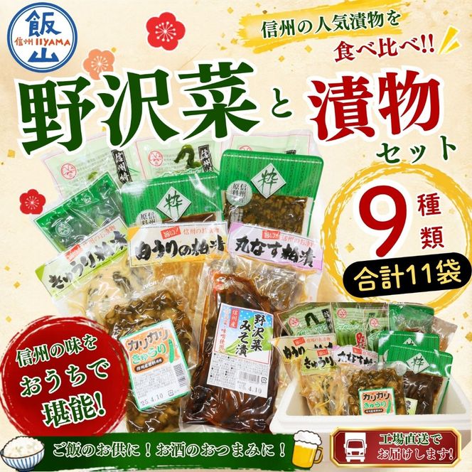 信州の味　野沢菜と漬物セット9種類11袋(Bl-002)
