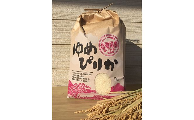 3ヵ月 定期便 仁木町「ゆめぴりか」5kg お米 米 ごはん 精米 白米 国産 北海道 こめ コメ 3回[峠のふもと　紅果園]