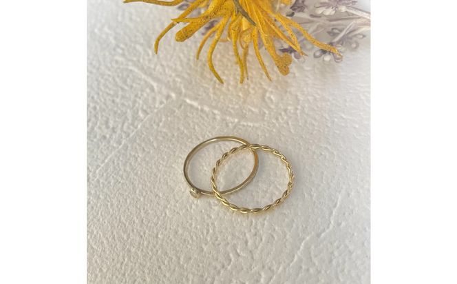 K18 ねじねじリング（ハンドメイド）【サイズ：11号】 232238_WW121VC11