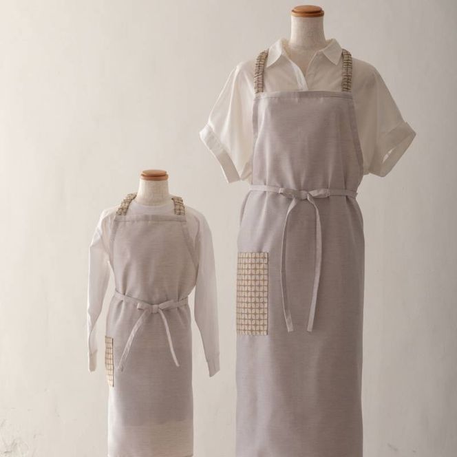 wsg0078 エプロン eterble life Calm parent－child Apron／エターブルライフ カルム 親子ペア サンド