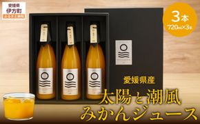 【愛媛県産】太陽と潮風みかんジュース（720ml×3本） 果汁100％  IKTI010