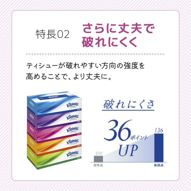 【 定期便 2ヶ月 】 ティッシュ クリネックス 60箱 ( 5箱 × 12パック ) 