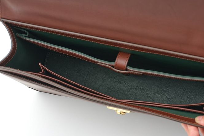 SOMES フラップブリーフケース （ブラウン）EX-33 [ソメスサドル 北海道 砂川市 12260822-a] ソメス バッグ ブリーフケース メンズ 本革 革 革製品 革鞄 革バッグ レザー somes saddle