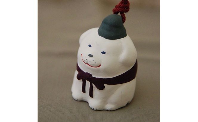土鈴　聖徳太子の愛犬「雪丸」 インテリア 工芸品 キャラクター 