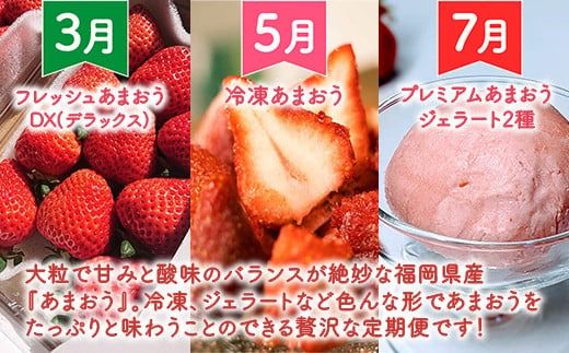 【期間限定発送】 いちご 定期便 贅沢セット フレッシュあまおう & 冷凍あまおう & ジェラート 2種 [THE FARM_strawberry 福岡県 宇美町 um40azo780005] アイス イチゴ 苺 フルーツ 果実 甘い 小分け