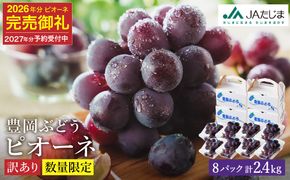 【2027年先行予約】数量限定 訳あり 豊岡ぶどう「ピオーネ」 約300g×8パック ／ ぴおーね ブドウ 葡萄 訳ありぶどう 大粒 強い甘み 爽やかな酸味 新鮮 果物 産地直送 くだもの フルーツ 上品 香り
