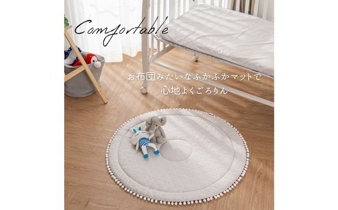 綿100％ サニーマット ベビーマット  赤ちゃんマット【マシュマロピンク】 ｜ 仙台市 子供用寝具 オーガニック 安全素材 ギフト 高品質 快適サポート 041009_HX004VC05