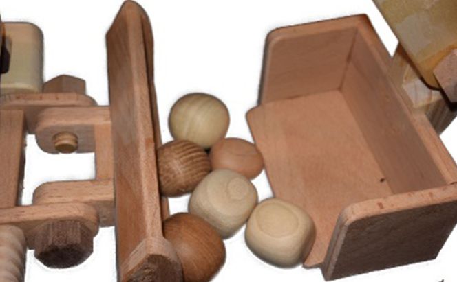 手づくり木のおもちゃ　ショベルカー 玩具 子供用 