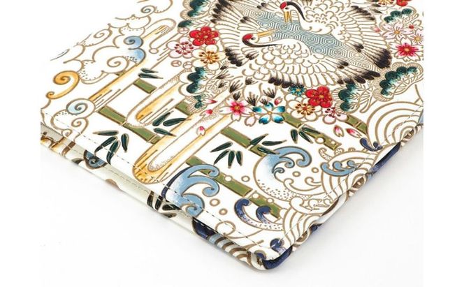 【文庫屋大関】パーソナルホルダー　むかい鶴【皮革工芸品】 民芸品 雑貨 日用品 鶴のデザイン 