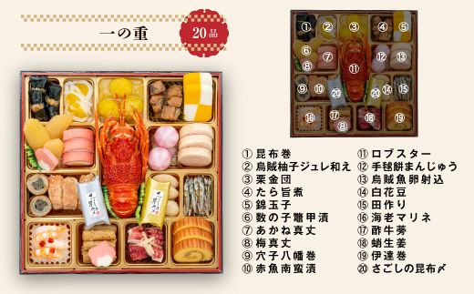 千賀屋謹製 2026年 迎春おせち料理「福寿千」和風三段重 4～5人前 全59品　冷蔵