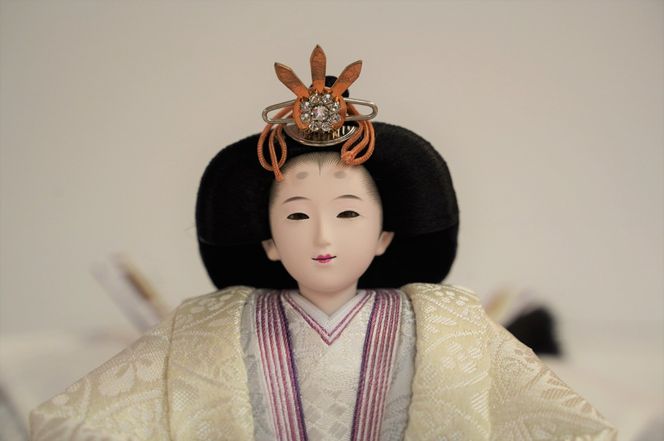 【飾り台セット“旬音”】人形作り40年 “平安天鳳”作 京都西陣織 桜花 菊重ね 手作り ひな祭り 木製 今どき かわいい おしゃれ モダン　H067-167