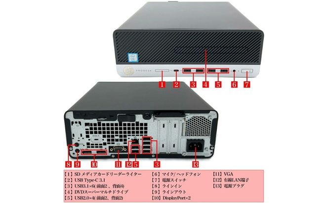 【Windows11】【整備済み品】HP ProDesk 400/600/800 G4 SFF 第8世代 Core i5 8GB SSD256GB WPS Office キーボード＆マウス付 デスクトップPC | パソコン 中古PC 電子機器 日用品