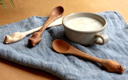 しろくま の スプーン 糸島市 / しろくも工房【いとしまごころ】 [AEO004] しろくま シロクマ スプーン カトラリー テーブルウェア クラフト 木工　雑貨