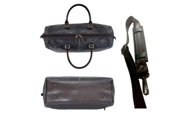 白化合皮 筒形ボストン 黒 10440-01 / 平野鞄 ボストンバッグ トラベルバッグ 旅行カバン 両開きファスナー 1泊 チャックダレス 旅行 出張 ゴルフ ジム レトロ ヴィンテージ おしゃれ 高級 豊岡製鞄 日本製 かばん カバン バッグ 鞄