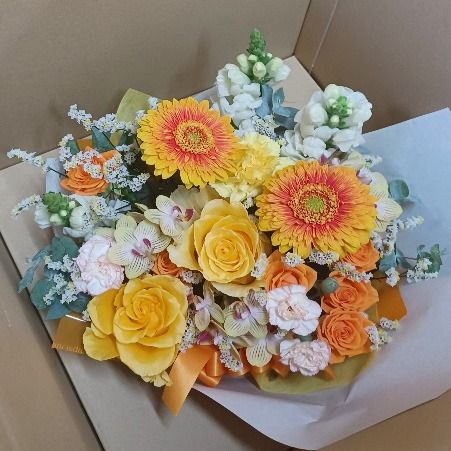 お誕生日 アレンジメント 花 ギフト 誕生日 植物 季節 生花 おまかせ アレンジ プレゼント 贈答 贈り物 祝い 母の日 インテリア 立花ガーデン 静岡県 藤枝市