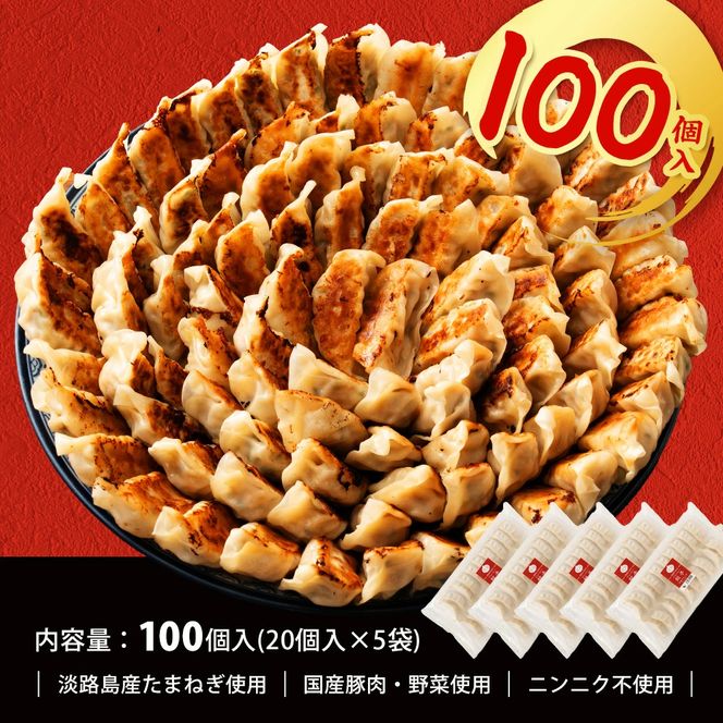 淡路島たまねぎたっぷりジューシー餃子 100個　餃子