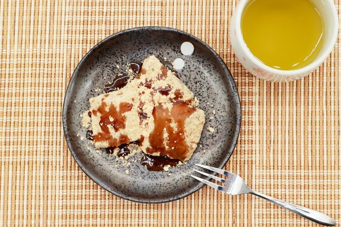 【口コミ 高評価 4.5】 わらび餅 380g 黒蜜 きなこ セット [わらびもち松本茶屋 福岡県 筑紫野市 21761357] 本練り箱流し わらびもち わらびもち専門店 きな粉 とろける もっちり 和菓子