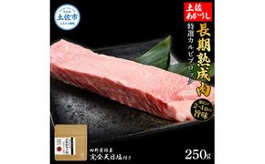 特選 カルビブロック 土佐あかうし 長期熟成肉 250g 田野屋銀象 完全天日塩付き カルビ 牛肉 ブロック 肉 お肉 和牛 国産 牛 熟成肉 ブロック肉 豪華 贅沢【株式会社LATERAL】 [BQAU009]