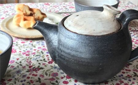 [受注生産] ポット アイアンブラックシリーズ 糸島市 / うつわと手仕事の店 研 器 手作り [ARD031] ポット ティーポット ティータイム うつわ 器 陶器 黒 焼き物 やきもの お茶