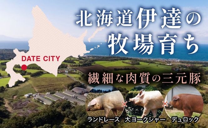 北海道 伊達 黄金豚 バラ 高砂 粕味噌漬 180g×3パック（計540g） 小分け 真空 お肉 豚肉