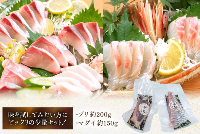 刺身 柵 ブリ 真鯛 少量贅沢 食べ比べ セット [請関水産 宮崎県 日向市 452061437] 冷蔵 詰め合わせ ぶり 鯛 真鯛 タイ 個包装