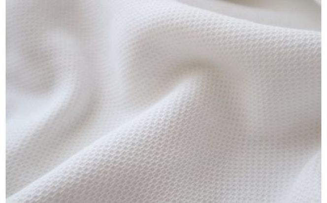 G1958 【tissu de coton/ハニカム織】泉州南部織 BED用ダブルシーツ＆ピロー2枚（WH）