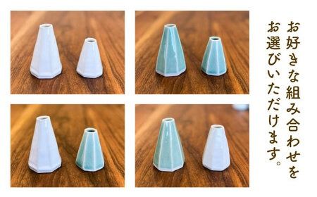 一輪挿し 面取り 大小2個セット 糸島市 / 工房わらし (宮元 美希) 【いとしまごころ】 花器 生活雑貨 [ATZ013] 一輪挿し 花器 花瓶 花 雑貨 インテリア雑貨 セット 面取り 生活雑貨 置物