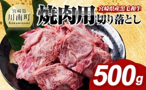 牛肉 宮崎県産黒毛和牛　焼肉用切り落とし500g 【 牛肉 国産 宮崎県産 宮崎牛 BBQ 】[D11303]