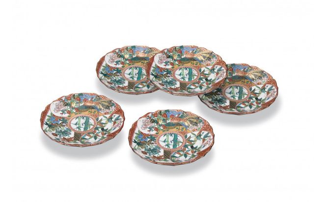 4.5号皿揃　庄三風 民芸品 工芸品 雑貨 食器 丸皿 お皿 プレート キッチン雑貨 キッチン用品 172111_CY3076