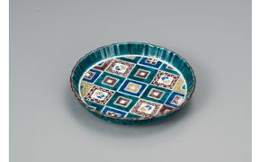 九谷焼6.5号盛皿　石畳の図 a01 焼き物 民芸品 工芸品 食器 172111_CY3141