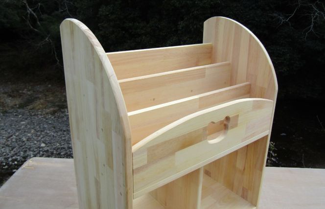 099H2123 手作り木製 絵本棚（幅60cm）