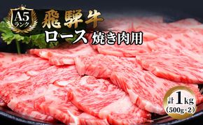 ふるさと納税　飛騨牛 牛肉 焼肉 ロース 500g×2 計1kg A5 和牛 