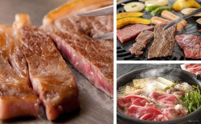 備中牛 定期便 4回 （ローススライス・ロース焼肉用・モモ焼肉用・ロースステーキ ）岡山県産 黒毛 和牛 肉 お肉 牛肉 牛