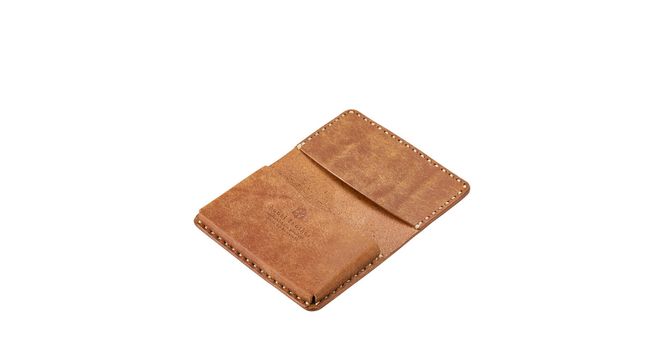 豊岡財布 haaki Leather カードケース HLC500 コニャック /  カード入れ 名刺入れ 革 革小物 牛皮革 メンズ レディース プエブロレザー 手縫いのステッチ ハンドメイド シンプル デザイン 無地 KOMOREBI 木和田正昭商店