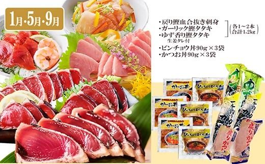 定期便(2回配送)一本釣りかつお・まぐろ三昧　(さつまあげも) DD-6005 【1166750】