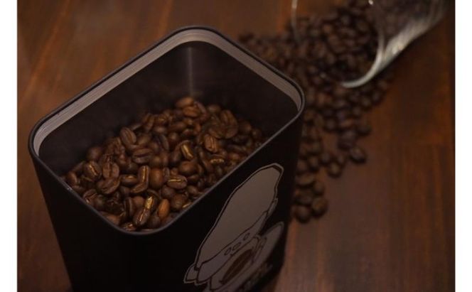 SAMUEL コーヒー缶【黒】200g豆入り コーヒー 珈琲 ブレンド 豆 缶入り 東京都 墨田区