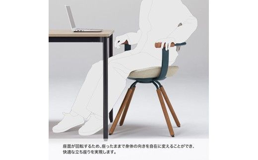 イトーキ バーテブラ03(vertebra03)/ダークグリーン/4本脚/CD張地：オフブラックW/抵抗付ウレタン双輪キャスター/オフィスチェア デスクチェア ダイニングチェア/KG-855CD-G1W2CF【EI204W】