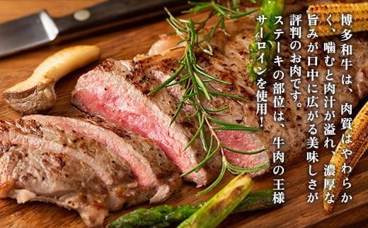 博多和牛 サーロイン ステーキ 250g 1枚 [MEAT PLUS 福岡県 宇美町 um40azp010008] 牛肉 サーロインステーキ 肉 和牛 