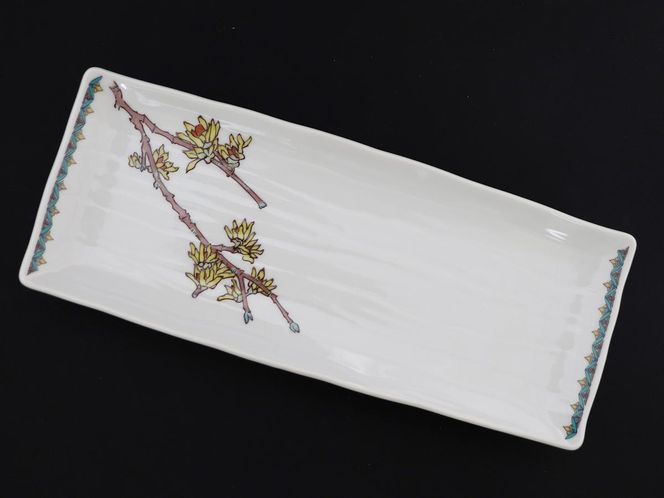 九谷焼　9号皿揃　果実絵変り （5枚セット）a01 食器 キッチン雑貨 キッチンアイテム 雑貨 小物 お皿 角皿 食卓 テーブルコーディネート 普段使い 贈り物 