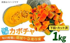 カボチャ 1kg 冷凍 カット済み 旬の時期に急速冷凍 【福岡県糸島産】 糸島市 / オーガニックナガミツファーム 野菜 南瓜 かぼちゃ[AGE051]