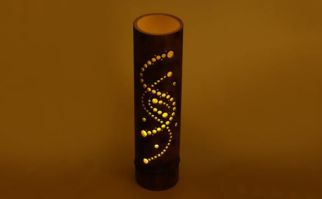 竹灯籠（波） 民芸品 工芸品 雑貨 日用品 