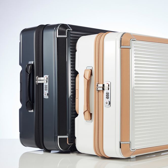 PRESTY 68 TR 02434 (02 ガンメタリック) スーツケース 国産 日本製 100L キャリー バッグ 双輪 キャスターストッパー 長期旅行 PROTECA 北海道 赤平市