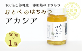 ＜おとべのはちみつ アカシア500g×1本＞北海道 道産 乙部町 蜂密 ハチミツ 魚つきの森からの恵み 天然 非加熱はちみつ 非加熱 アカシア蜜 ハニー 食品 おすすめ ミネラル 豊富 健康