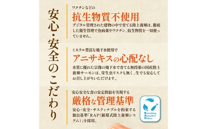 無投薬 国産 トラウトサーモン 小分け 600g以上 刺身用【宗像陸上養殖】_AS1982-00 無投薬 国産 鮭 サーモン 200 600 福岡県宗像市 宗像市 福岡 宗像