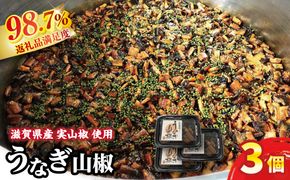 【滋賀県産　手摘み　実山椒香る！ 】うなぎ山椒　3個セット【D015W】