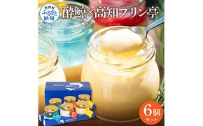 【CF-R7hbk】TKA019　 酔鯨×高知プリン亭 酒粕を使った甘酒プリン 定番商品の詰め合わせセット 3種 6個入り なめらか 仁淀ブルー 絶品 お取り寄せスイーツ ギフト プレゼント プリン ぷりん 瓶 おしゃれ かわいい 美味しい 送料無料  デザート お祝い 贈答 贈り物 のし 熨斗