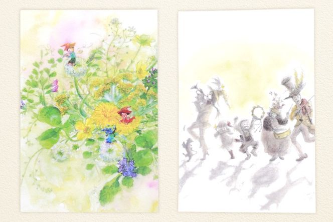 絵はがき オリジナルデザイン 15枚 [想い絵画家かじやま奈実 福岡県 筑紫野市 21761368] クリポス メール便 メール便対応