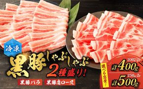 ＜選べる＞黒豚しゃぶしゃぶ2種盛！ご自宅用 400g or 贈答用 500g　K151-005